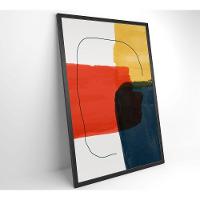 Quadro Artes Em Quadrados 60x90 Cm Tecido Canvas - 8