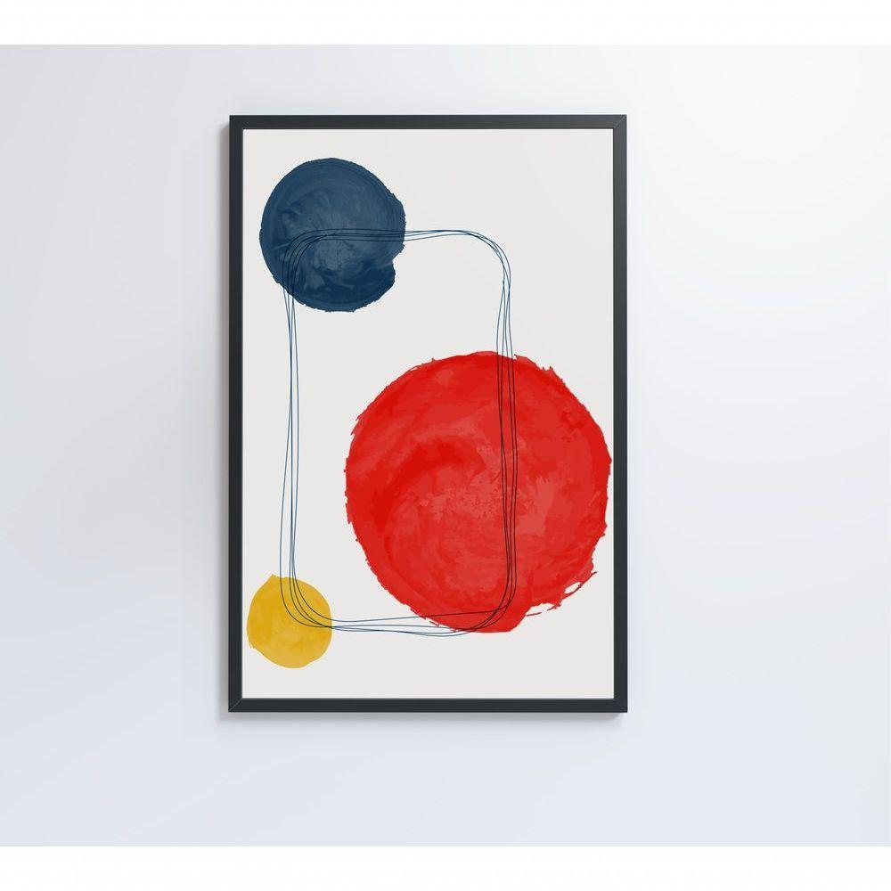 Quadro Artes Quadrados E Círculos 80x120 Cm Tecido Canvas - 4