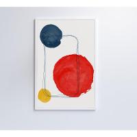 Quadro Artes Quadrados E Círculos 80x120 Cm Tecido Canvas - 2