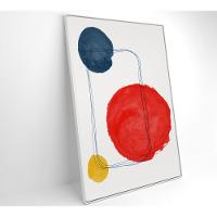 Quadro Artes Quadrados E Círculos 80x120 Cm Tecido Canvas - 6