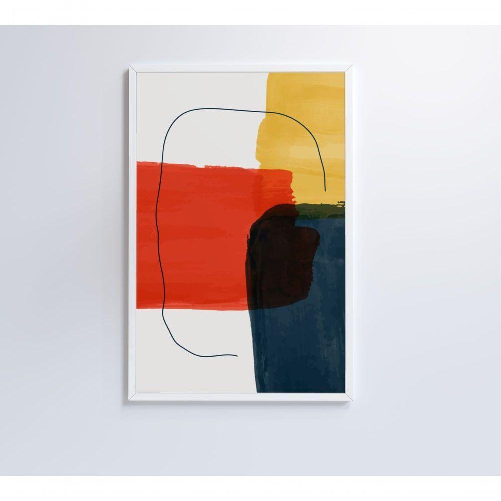 Quadro Artes Em Quadrados 80x120 Cm Tecido Canvas - 4