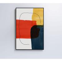 Quadro Artes Em Quadrados 80x120 Cm Tecido Canvas - 1