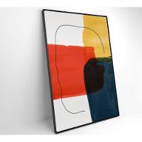 Quadro Artes Em Quadrados 80x120 Cm Tecido Canvas - 6