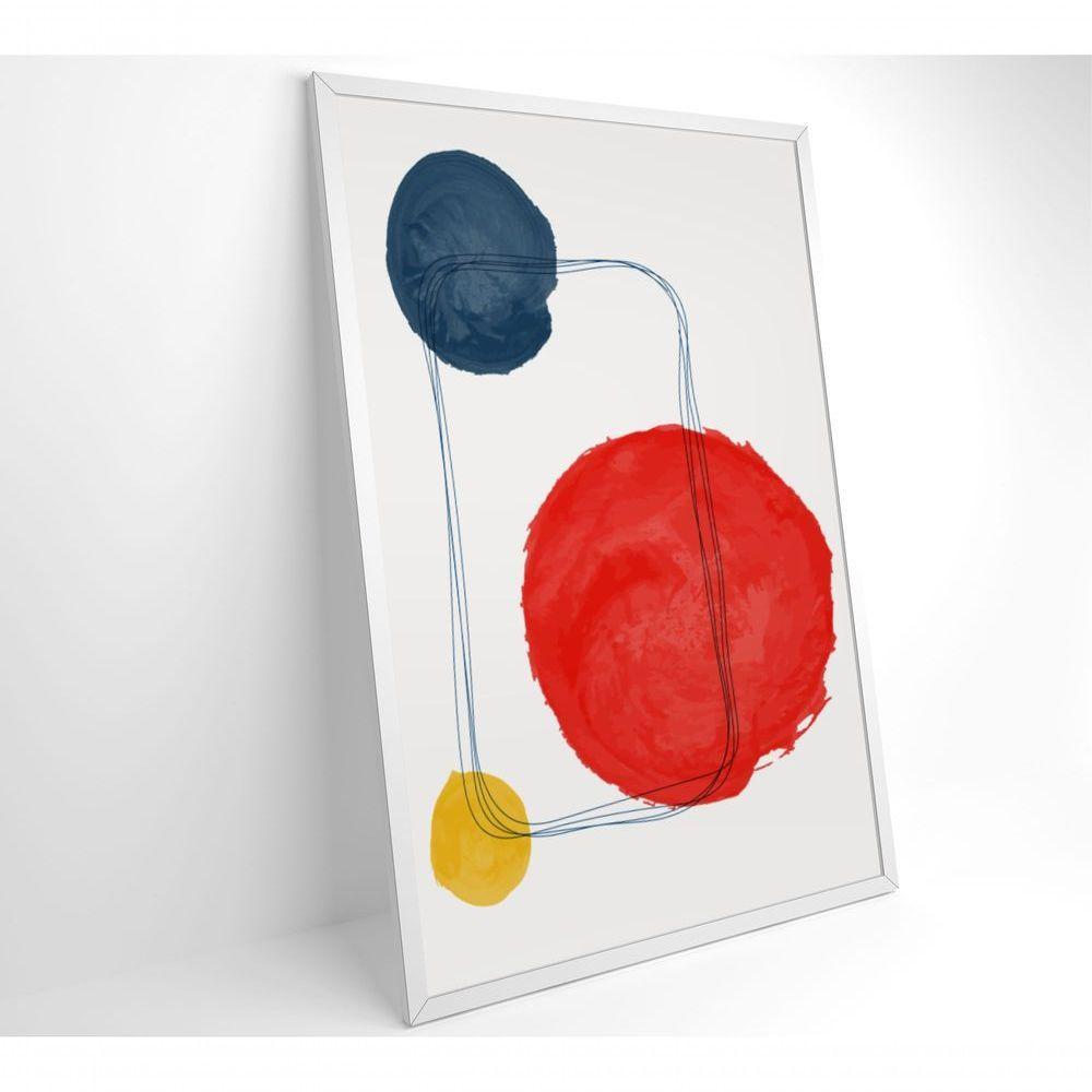 Quadro Artes Quadrados E Círculos 40x60 Cm Tecido Canvas - 8