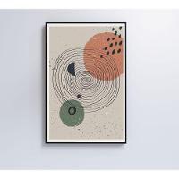 Quadro Abstrato Circulo E Pontos 2 60x40 Cm Vidro Impresso - 5