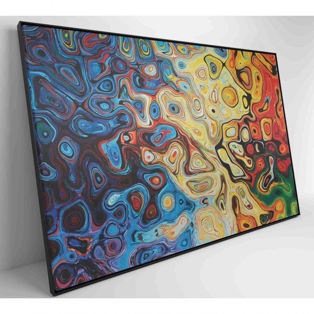 Quadro Abstrato Amebas 120x80 Cm Tecido Canvas - 3