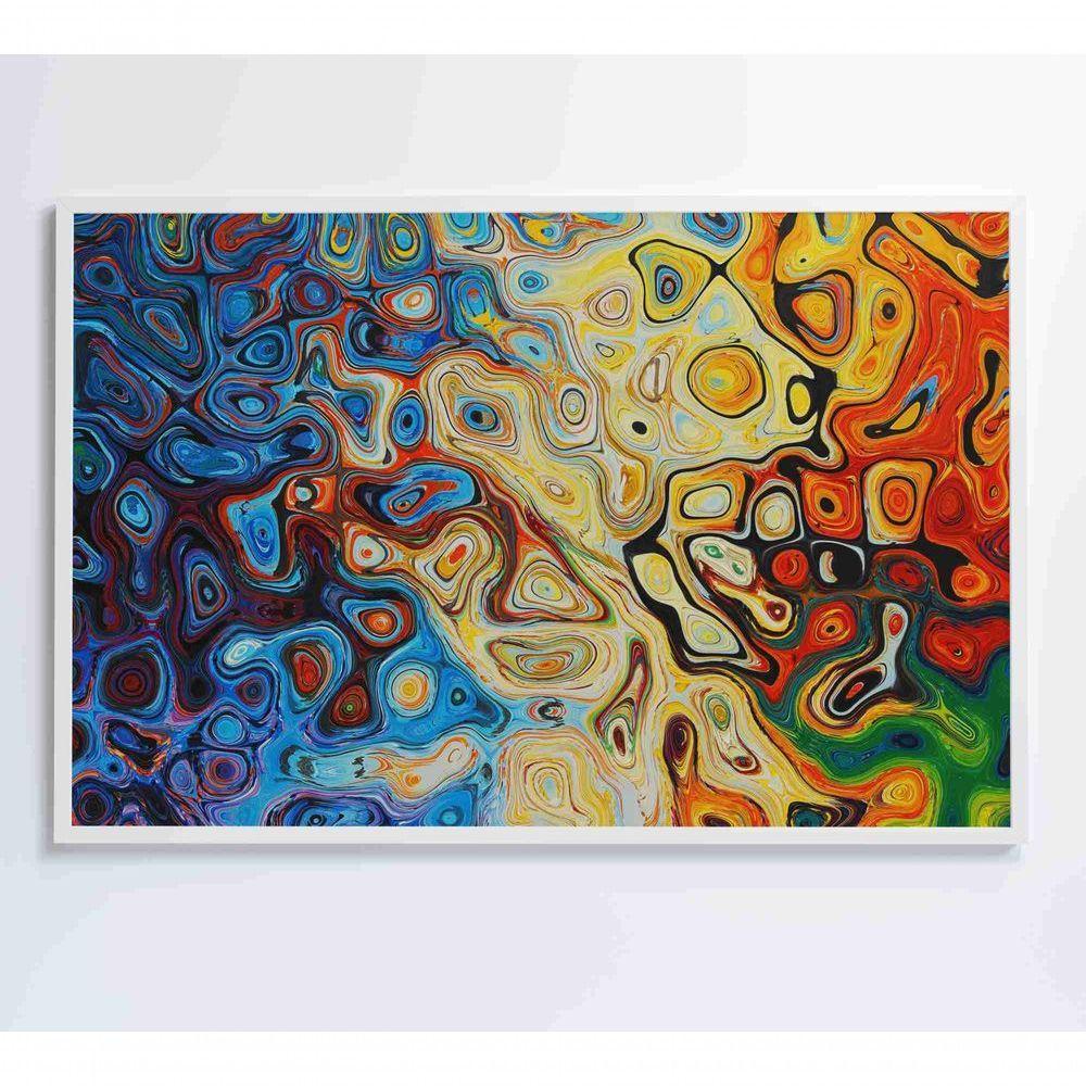Quadro Abstrato Amebas 120x80 Cm Tecido Canvas - 5