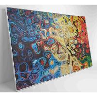 Quadro Abstrato Amebas 120x80 Cm Tecido Canvas - 7