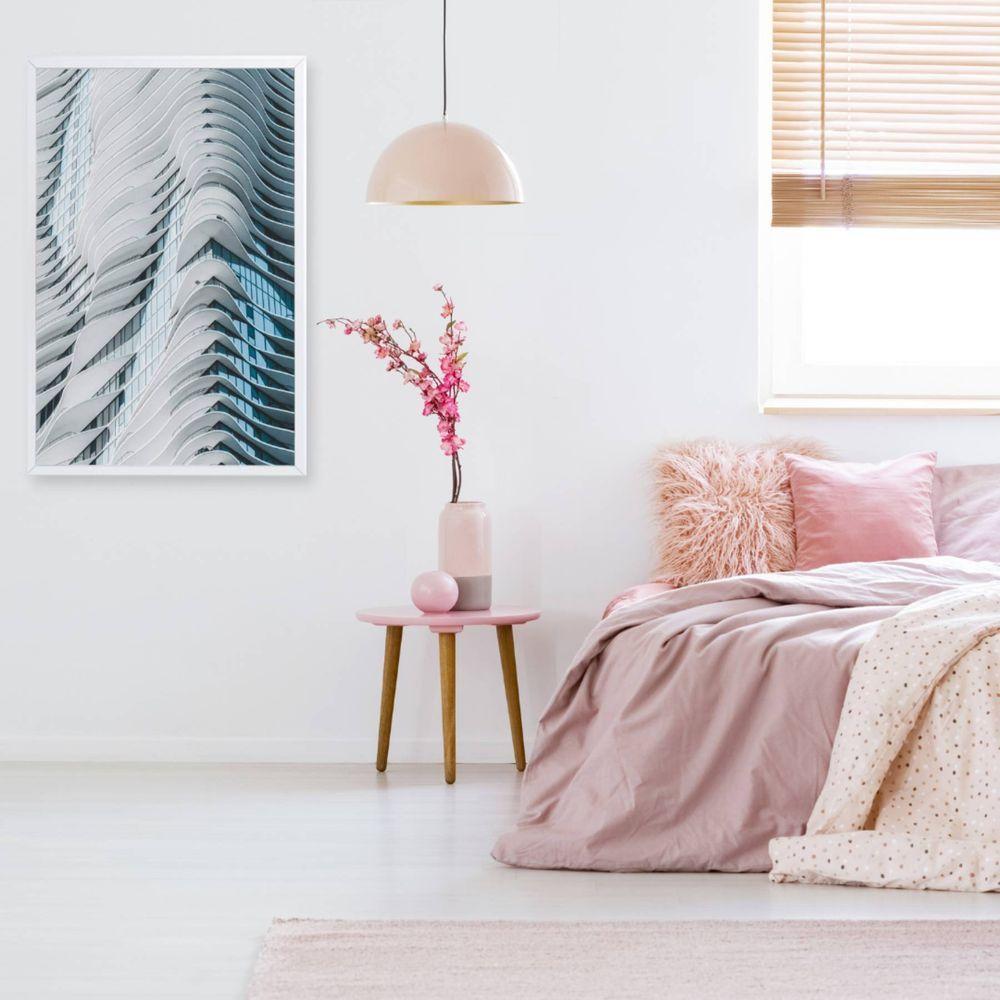 Quadro Arquitetura Curvas 80x120 Cm Tecido Canvas - 1