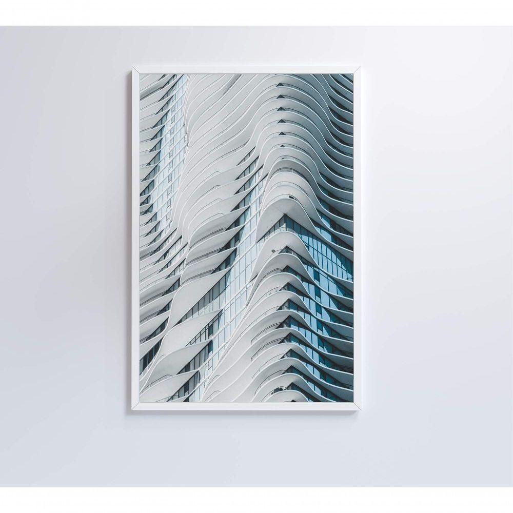 Quadro Arquitetura Curvas 80x120 Cm Tecido Canvas - 4