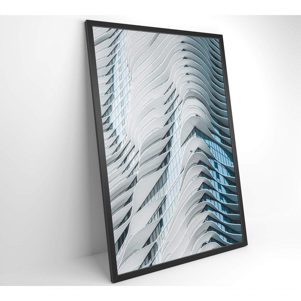 Quadro Arquitetura Curvas 80x120 Cm Tecido Canvas - 7