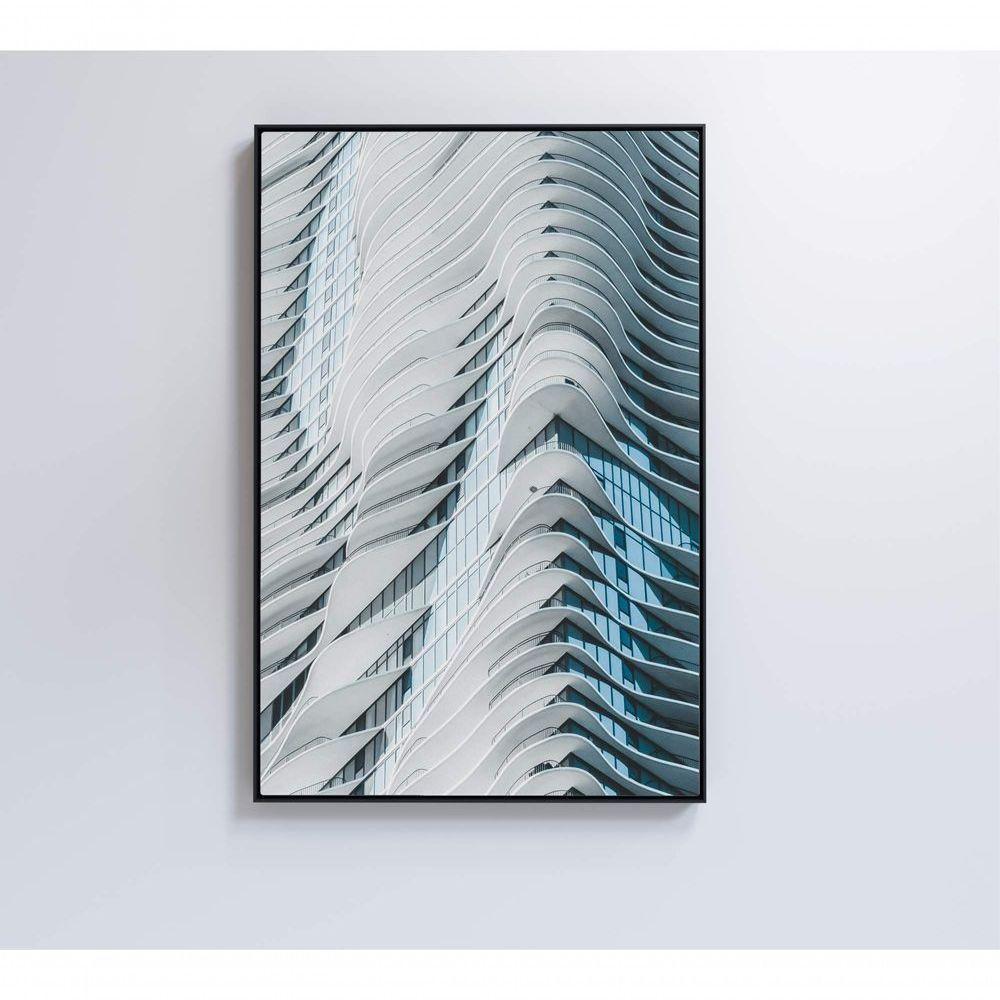 Quadro Arquitetura Curvas 80x120 Cm Tecido Canvas - 9