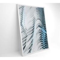 Quadro Arquitetura Curvas 80x120 Cm Tecido Canvas - 8