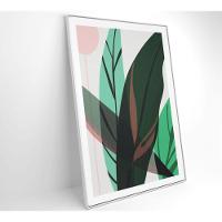 Quadro Pintura Folha Verde 60x90 Cm Tecido Canvas - 7