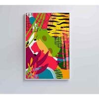 Quadro Pintura Aquarela Tropical 4 120x80 Cm Tecido Canvas - 1