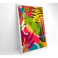 Quadro Pintura Aquarela Tropical 4 120x80 Cm Tecido Canvas - 2