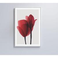 Quadro Pintura 2 Rosas 60x90 Cm Tecido Canvas - 1