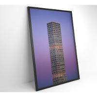 Quadro Arquitetura Cubos 40x60 Cm Tecido Canvas - 5