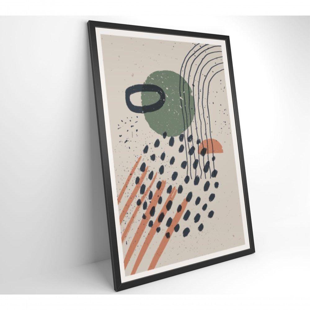 Quadro Abstrato Circulo, Linhas E Pontos 120x80 Cm Vidro Impresso - 5