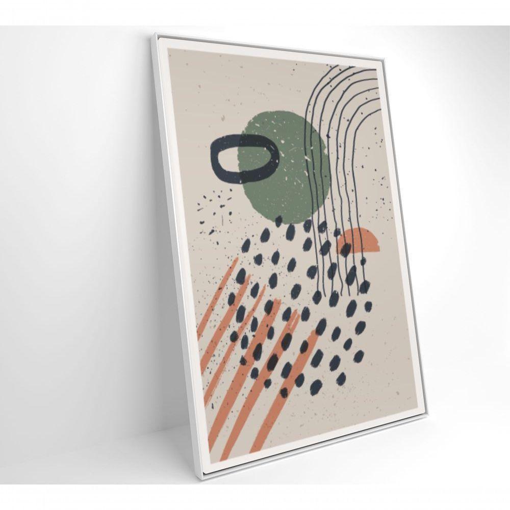 Quadro Abstrato Circulo, Linhas E Pontos 120x80 Cm Vidro Impresso - 6