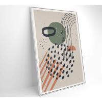 Quadro Abstrato Circulo, Linhas E Pontos 120x80 Cm Vidro Impresso - 6