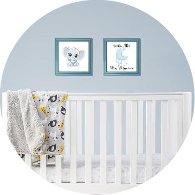 Kit 2 Quadro Infantil Elefante Menino 2