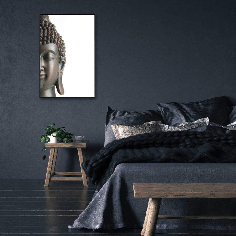 Quadro Face Buda 60x90 Cm Tecido Canvas - 1