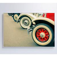 Quadro Rodas Carros Classicos 90x60 Cm Tecido Canvas