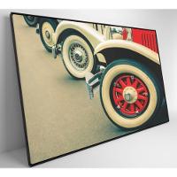 Quadro Rodas Carros Classicos 90x60 Cm Tecido Canvas - 6