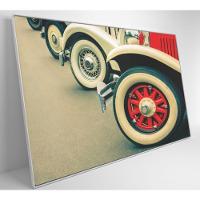 Quadro Rodas Carros Classicos 90x60 Cm Tecido Canvas - 7