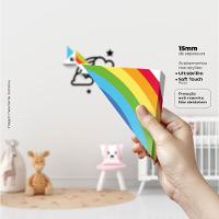 Unicórnio No Céu - Entre Quadros E Adesivo - 5 Pçs - 5