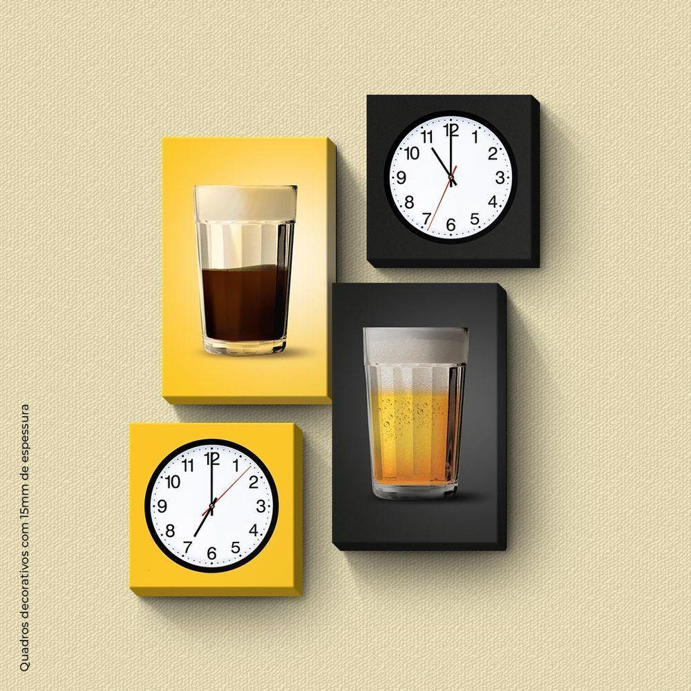 Despertar E Anoitecer - Quadro Ou Placa Com 4 Peças 15mm - 1