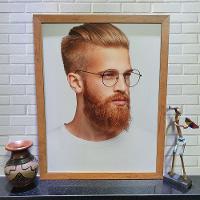 Quadros Barba Barbearia 35cmx45cms Modelo 7 - 1
