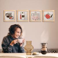 Quadro Cozinha 20x20cm Kit 4 Un Mel