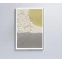 Quadro Abstrato Circulo, Linhas E Retângulo 120x80 Cm Adesivo Fotográfico - 1