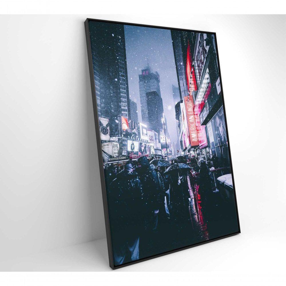 Quadro Times Square Neve 60x90 Cm Vidro Impresso - 3