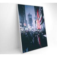 Quadro Times Square Neve 60x90 Cm Vidro Impresso - 11