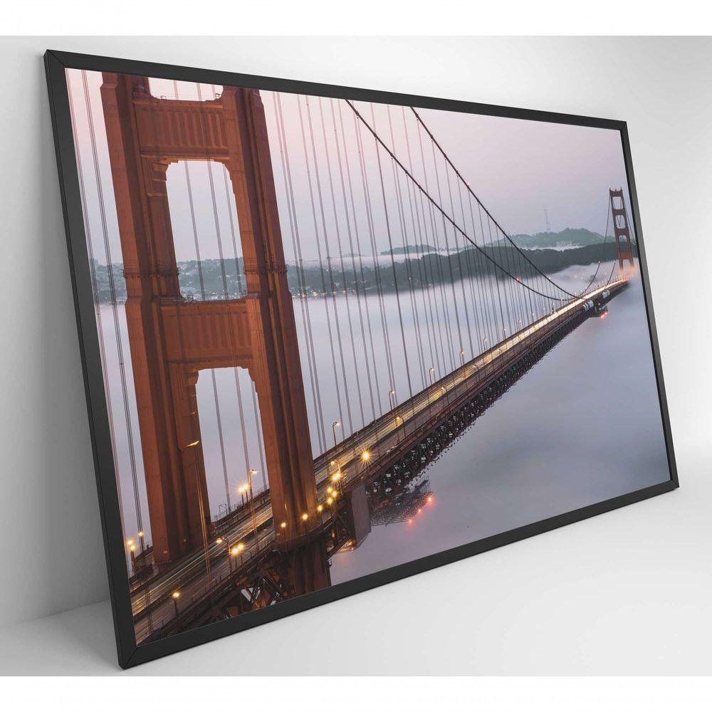 Quadro Ponte Golden Gate Neblina 90x60 Cm Tecido Canvas - 7