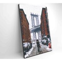 Quadro Ponte Do Brooklyn Neve 60x90 Cm Tecido Canvas - 2