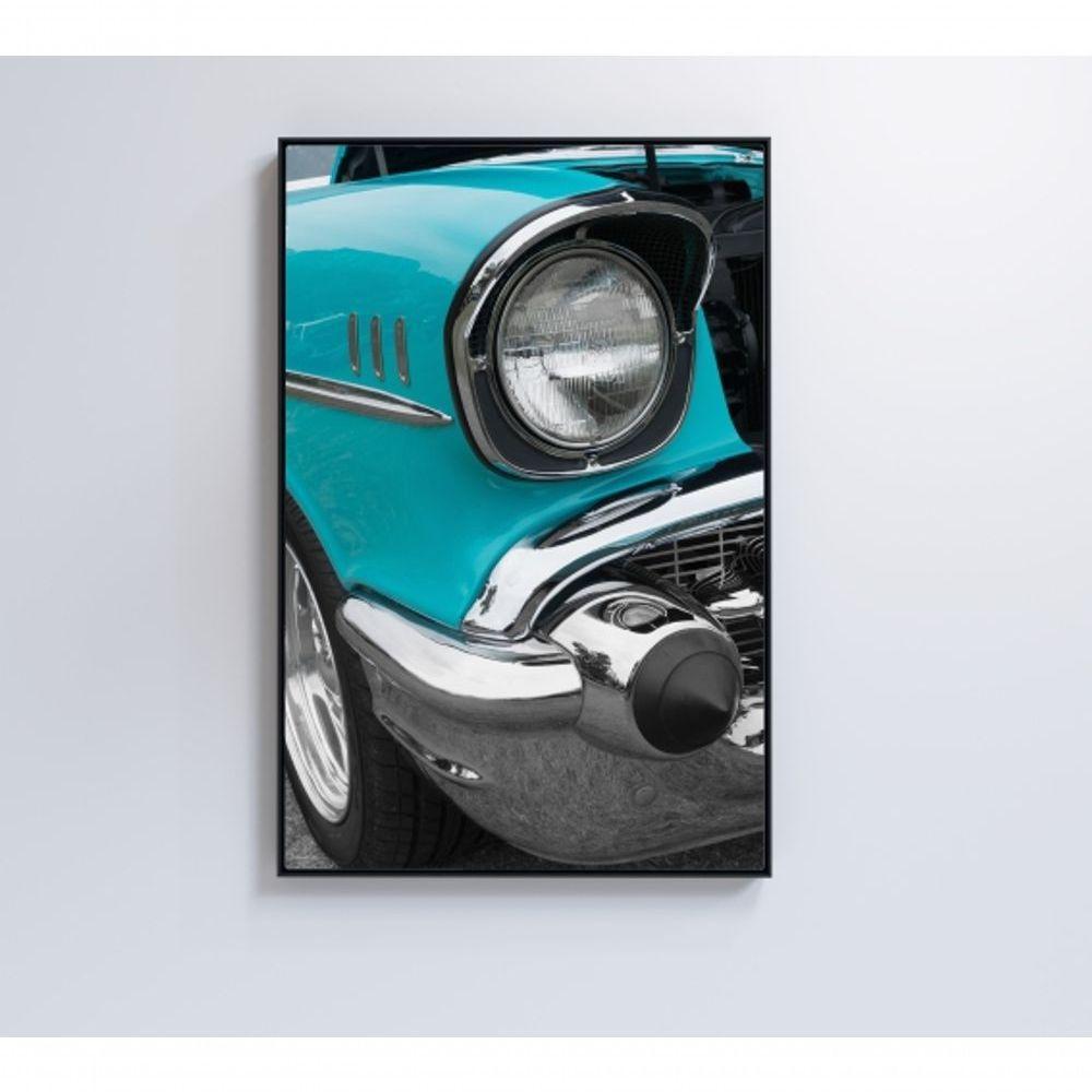 Quadro Farol Carro Clássico 90x60 Cm Tecido Canvas - 4