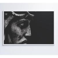 Quadro Estatua Cristo 90x60 Cm Tecido Canvas - 1