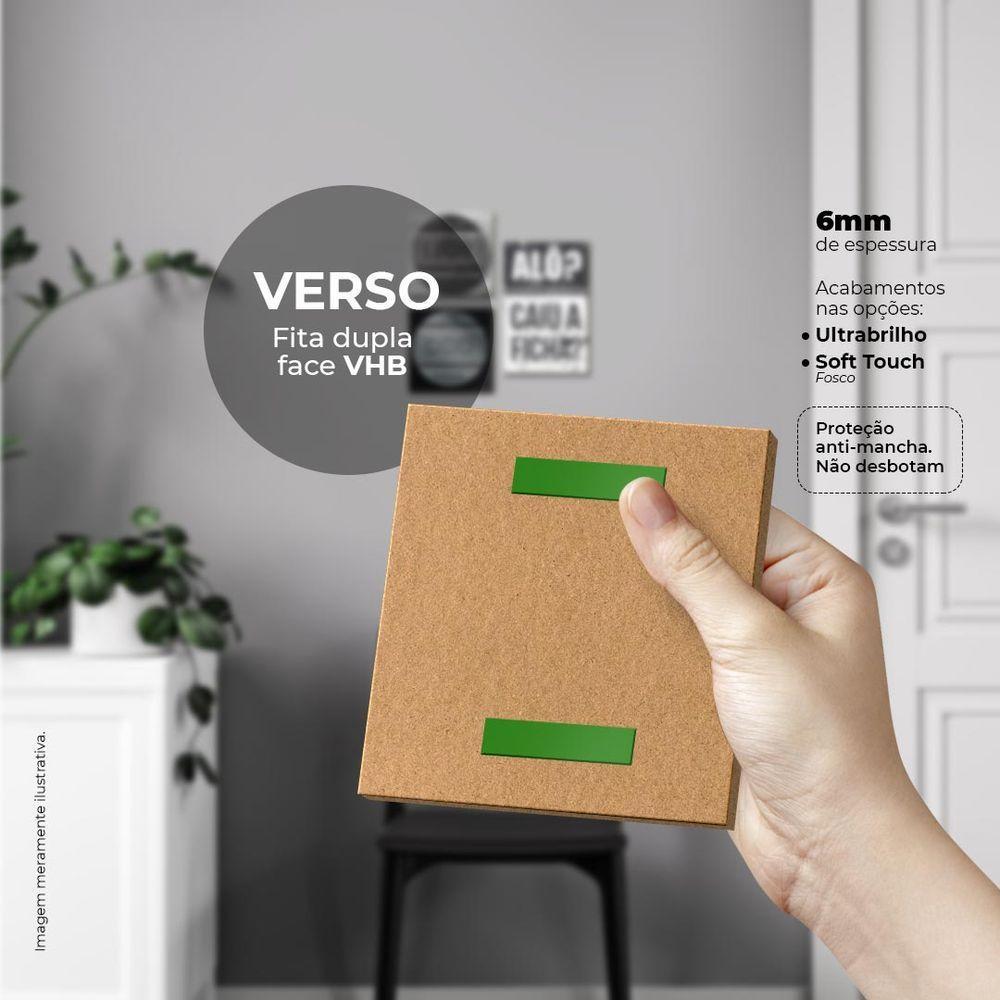 Caiu A Ficha Quadro Com 3 Peças 6Mm Placa Ultra-Brilho - 3
