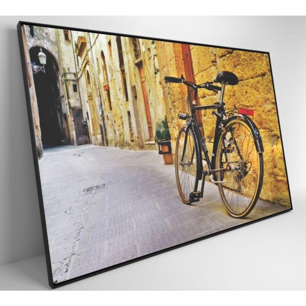Quadro Bicicleta Clássica Na Viela 60x40 Cm Tecido Canvas - 5
