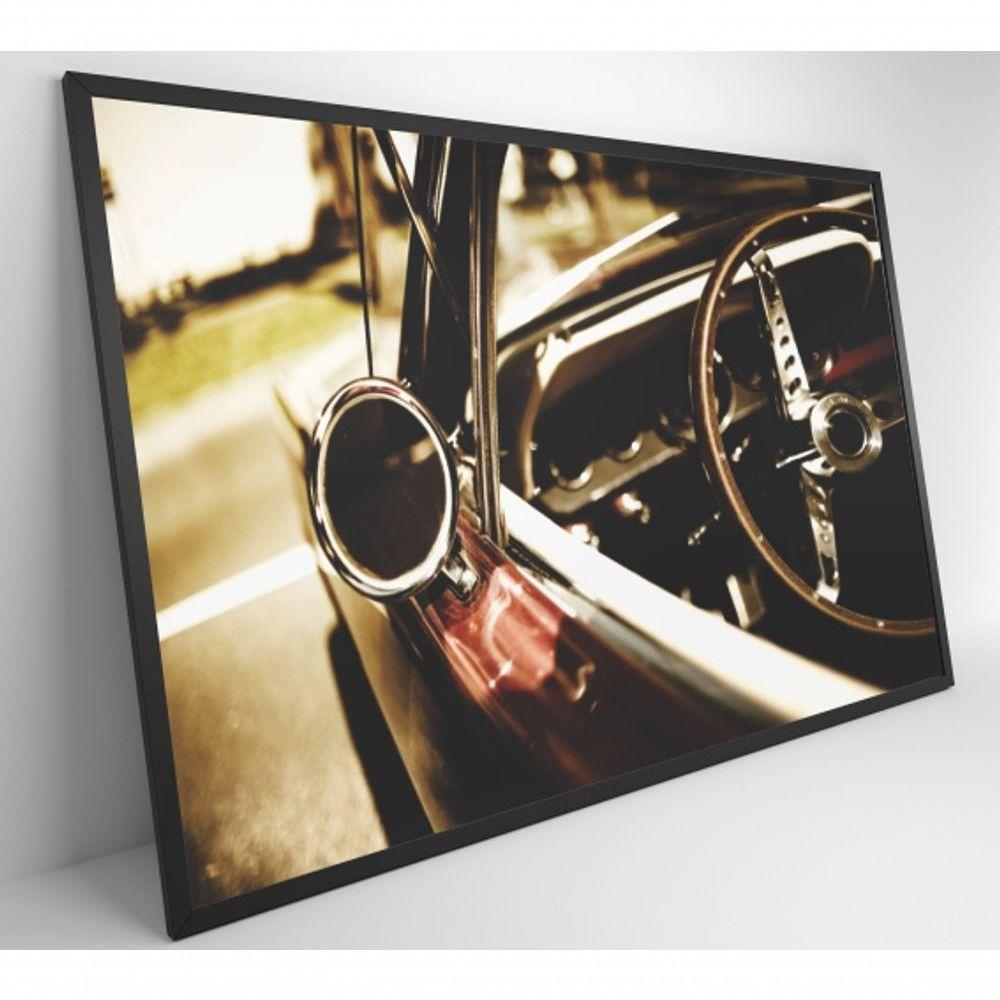 Quadro Retrovisor Carro Clássico 90x60 Cm Tecido Canvas - 6