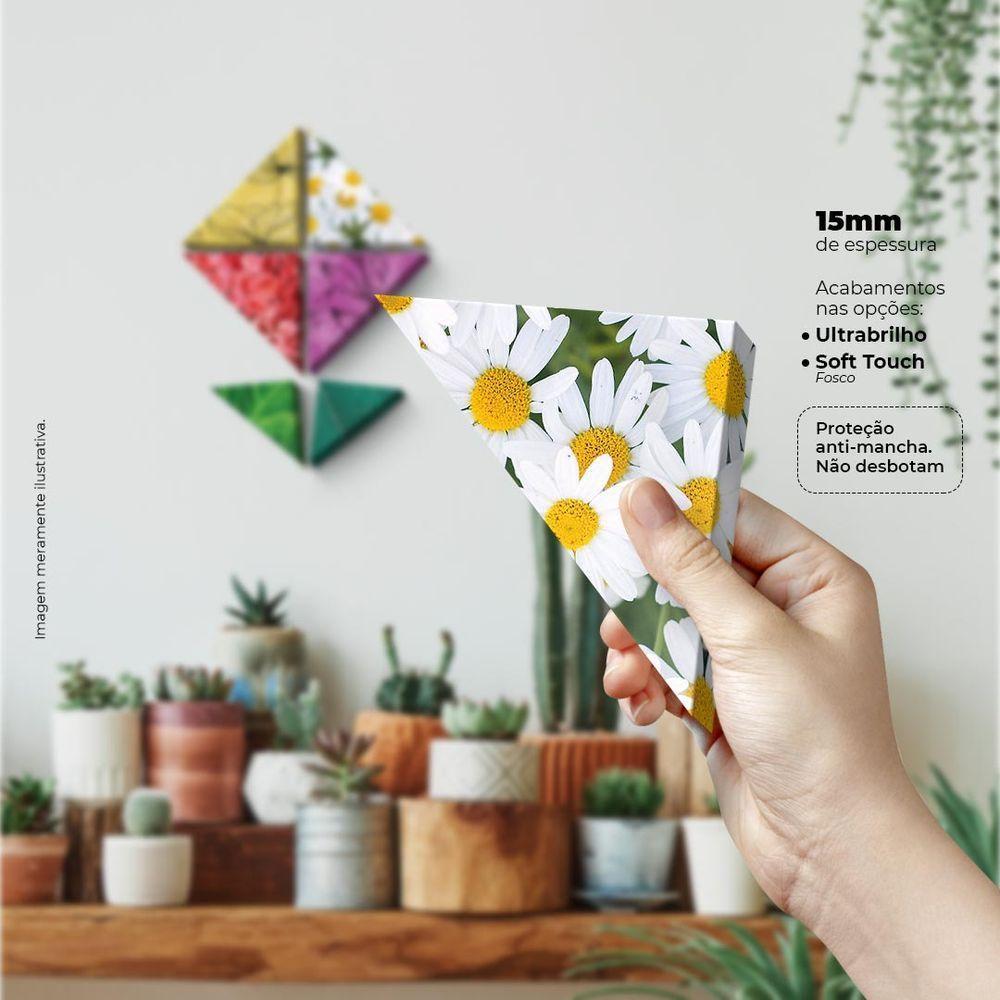 Flor Textura Quadro Com 6 Peças 15Mm Ultra-Brilho - 4