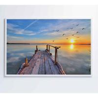 Quadro Por Do Sol No Pier 60x40 Cm Tecido Canvas - 2