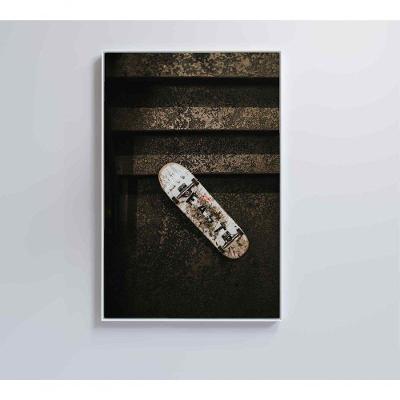 Quadro Skate Street 90x60 Cm Tecido Canvas