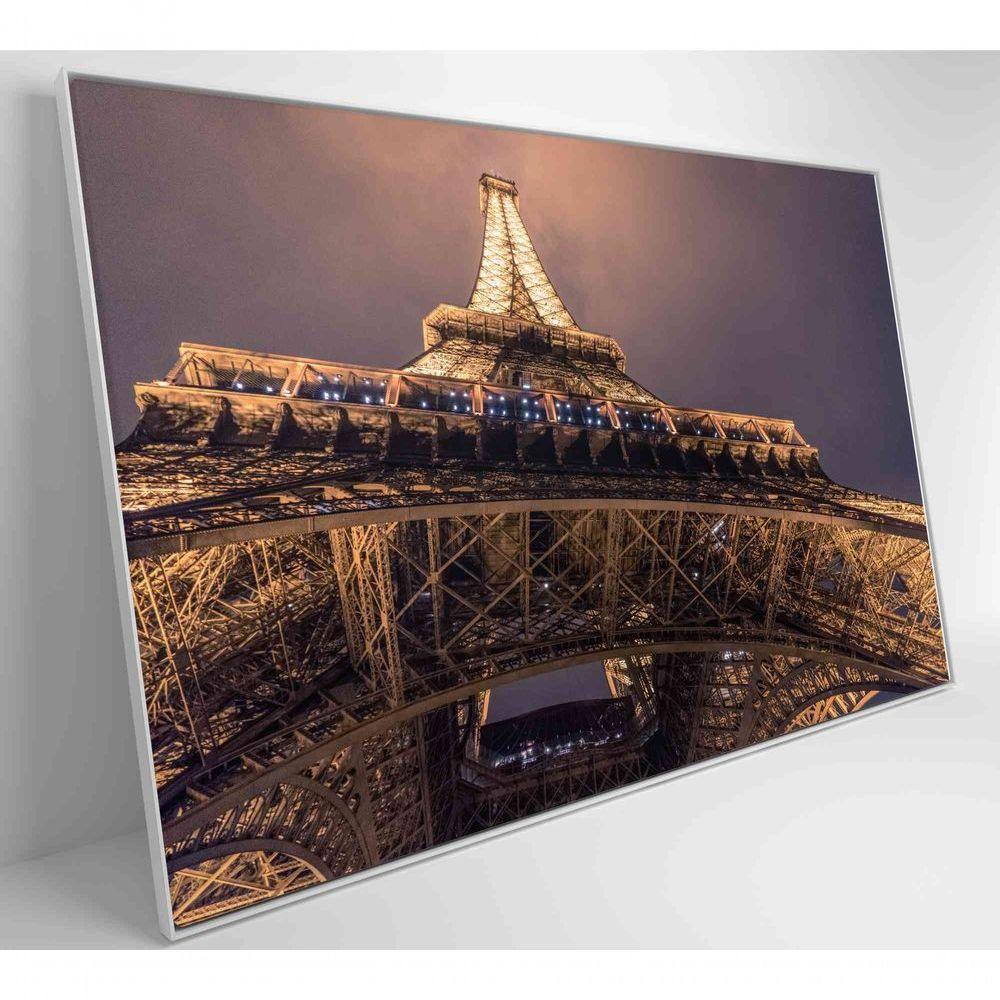Quadro Torre Eiffel Iluminada 60x40 Cm Vidro Impresso - 5