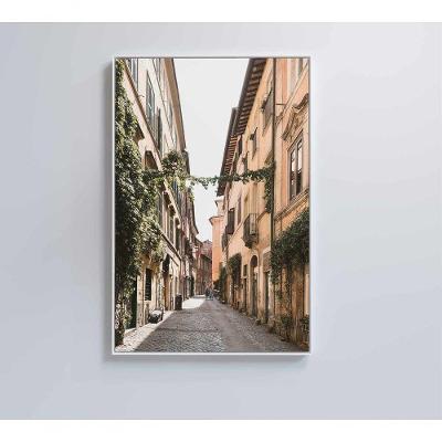 Quadro Rua Estreita 60x90 Cm Vidro Impresso