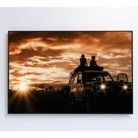 Quadro Por Do Sol No Carro 120x80 Cm Tecido Canvas - 2